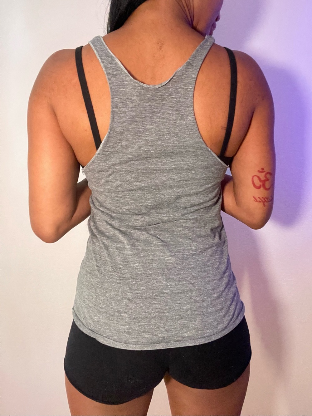 Heather Gray Racerback Tank Top - Picture 3 of 3